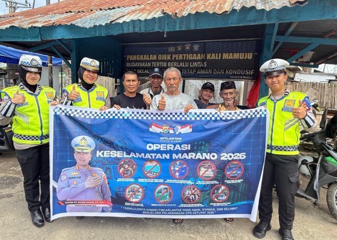 Ops Keselamatan: Ditlantas Polda Sulbar Sasar Komunitas Ojek di Kali Mamuju Ajak Jadi Pelopor Tertib Berkendara