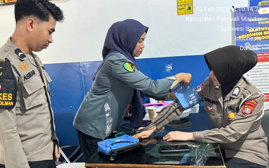 Subsatgas Dokkes Polres Polman Pastikan Kesehatan Personel Selama Ops Keselamatan Marano 2026