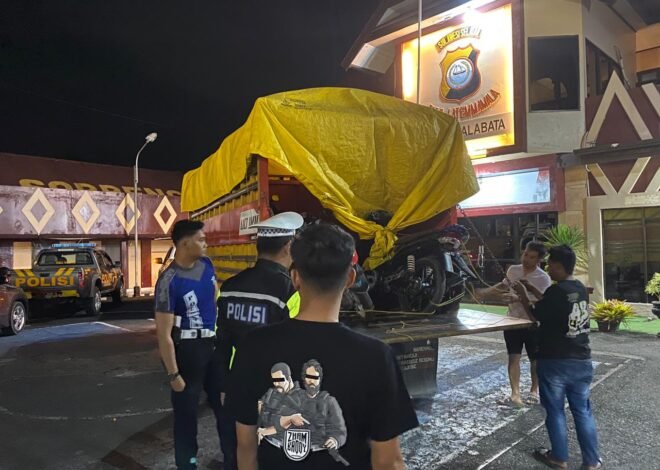 Satlantas Polres Soppeng Tindak Tegas Balap Liar di Labempa, Amankan 27 Unit Sepeda Motor