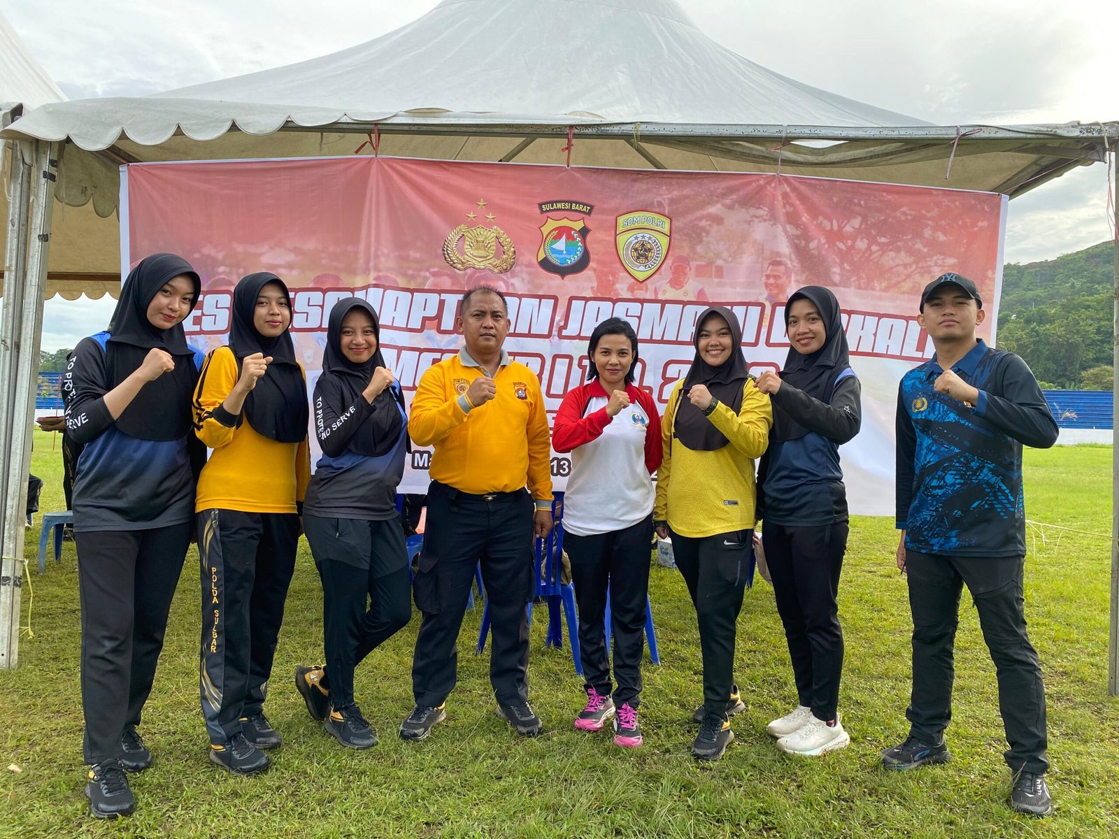 Tes Kesamaptaan Jasmani Polda Sulbar, Personel Antusias Jaga Kondisi Fisik