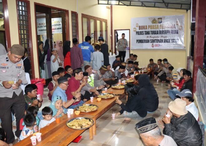 Polres Tana Toraja Buka Puasa Bersama Media, Santuni Anak Yatim di Bulan Ramadan