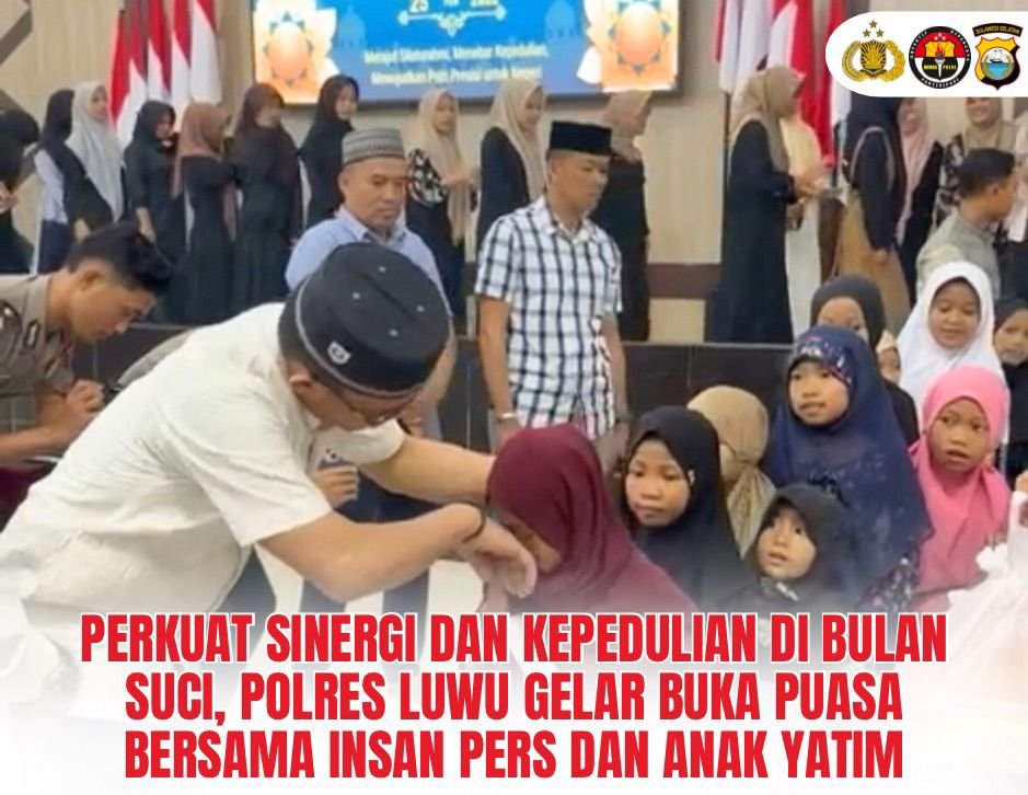 Perkuat Sinergi dan Kepedulian di Bulan Suci, Polres Luwu Gelar Buka Puasa Bersama Insan Pers dan Anak Yatim