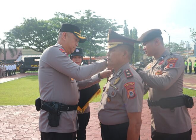 ‎Kapolres Pinrang Pimpin Upacara Korps Kenaikan Pangkat Pengabdian Personil Polres Pinrang