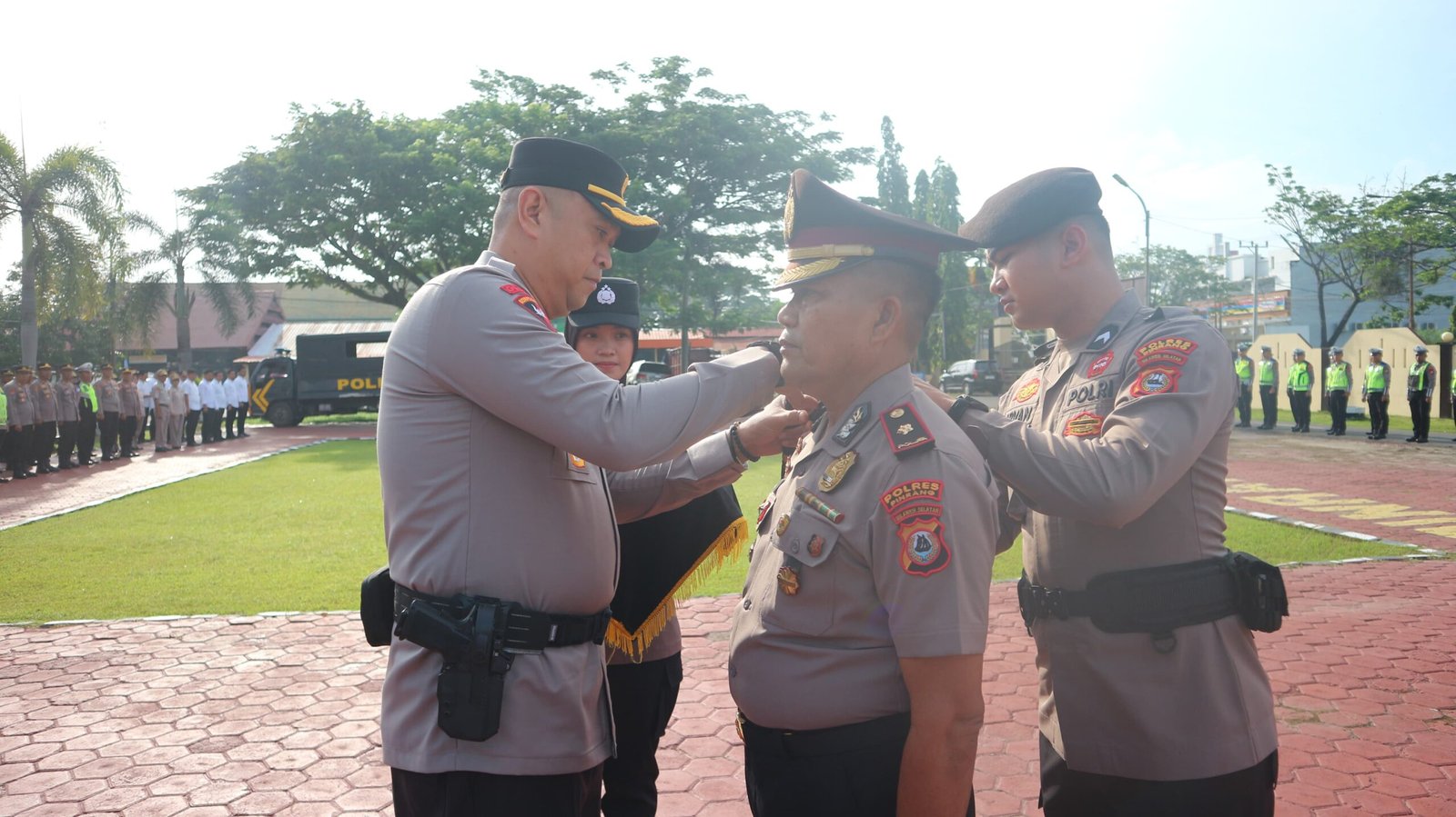 ‎Kapolres Pinrang Pimpin Upacara Korps Kenaikan Pangkat Pengabdian Personil Polres Pinrang