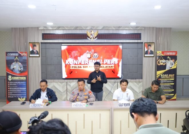 Polda Sulsel Gelar Konferensi Pers Ungkap Kasus Curas di Kab. Luwu, Pelaku Ditangkap di Minahasa