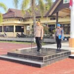 Pelaksanaan Apel Pagi di Halaman Polres Pinrang