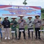 Dukung Program Pemerintah Menuju Swasembada Pangan di Wilayah, Polda Sulbar Gelar Aksi Tanam Jagung