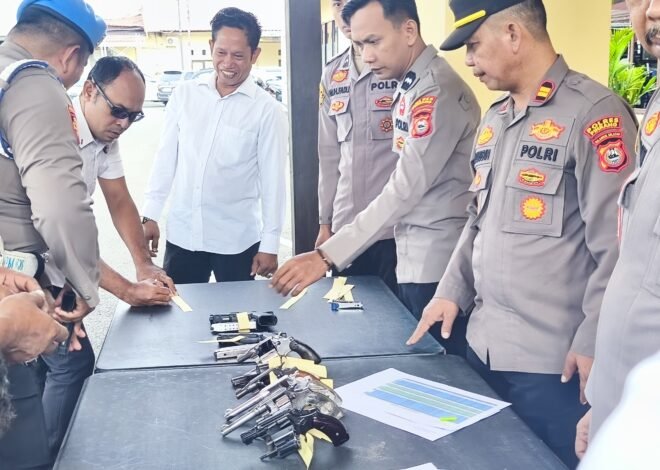 Polres Pinrang Laksanakan Penertiban dan Pengecekan Senpi Personel Secara Serentak