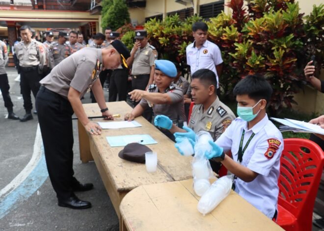 Personel Polres Tana Toraja Jalani Tes Urine hingga Cek Senpi