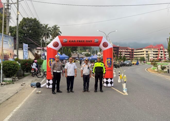 Hadir Pada Kegiatan Car Free Day, Polres Tator Beri Aman