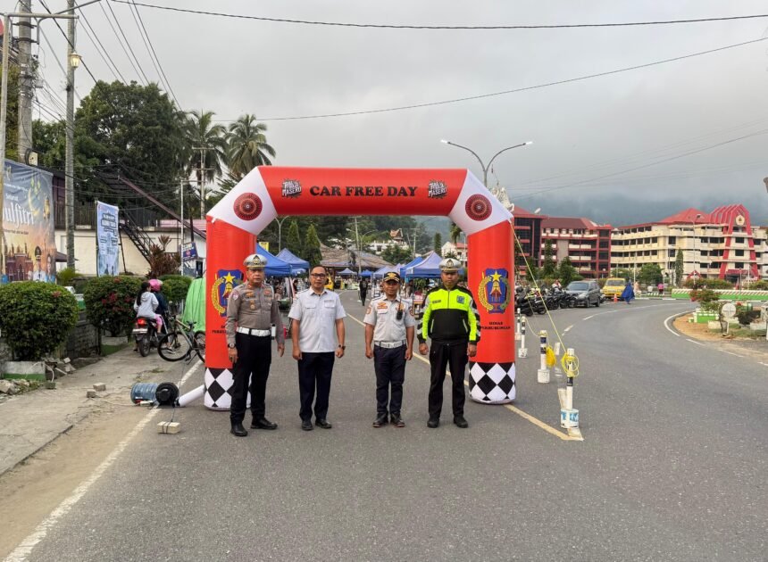 Hadir Pada Kegiatan Car Free Day, Polres Tator Beri Aman