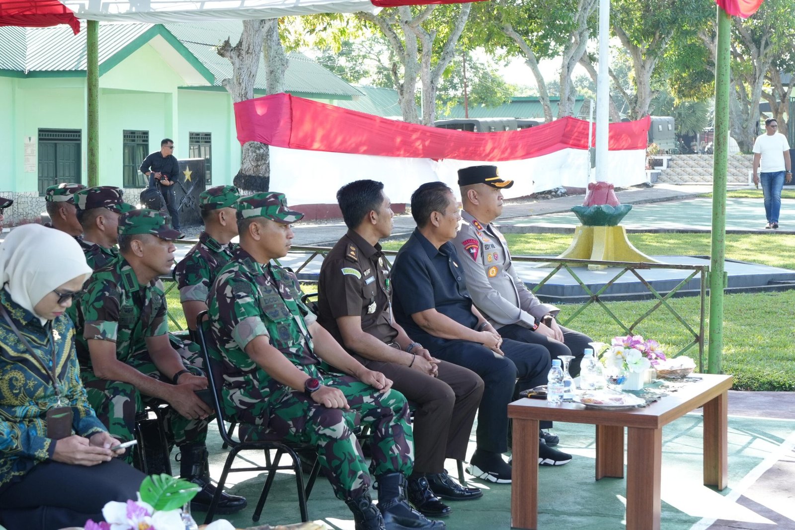 ‎Kapolres Pinrang Hadiri Kunjungan Kerja Pangdam XIV/Hasanuddin di Yonif 721/Makkasau