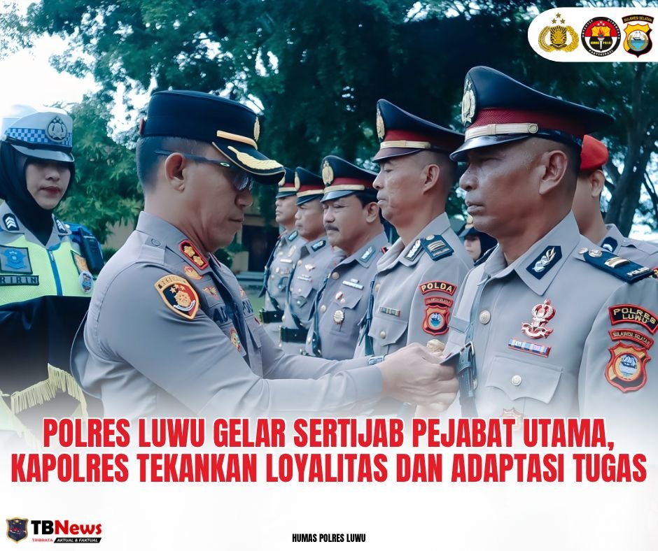 Polres Luwu Gelar Sertijab Pejabat Utama, Kapolres Tekankan Loyalitas dan Adaptasi Tugas
