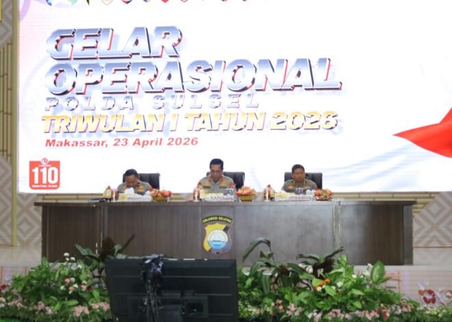 Gelar Operasional Triwulan I Tahun 2026, Kapolda Sulsel Tekankan Evaluasi dan Peningkatan Kinerja