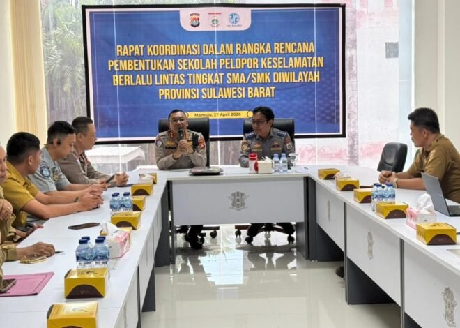 Wujudkan Generasi Tertib Lalu Lintas, Ditlantas Polda Sulbar Gelar Rakor Pembentukan “Sekolah Pelopor Keselamatan”