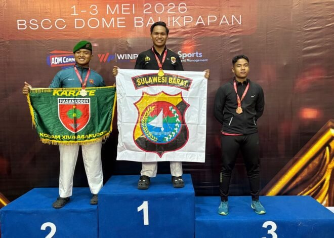 Bripda Risaldi Kembali Harumkan Nama Polda Sulbar, Tambah Koleksi Emas di Ajang Karate Piala Menhan RI