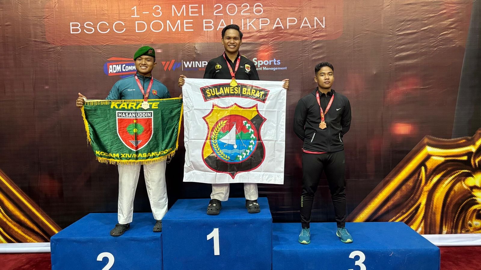 Bripda Risaldi Kembali Harumkan Nama Polda Sulbar, Tambah Koleksi Emas di Ajang Karate Piala Menhan RI