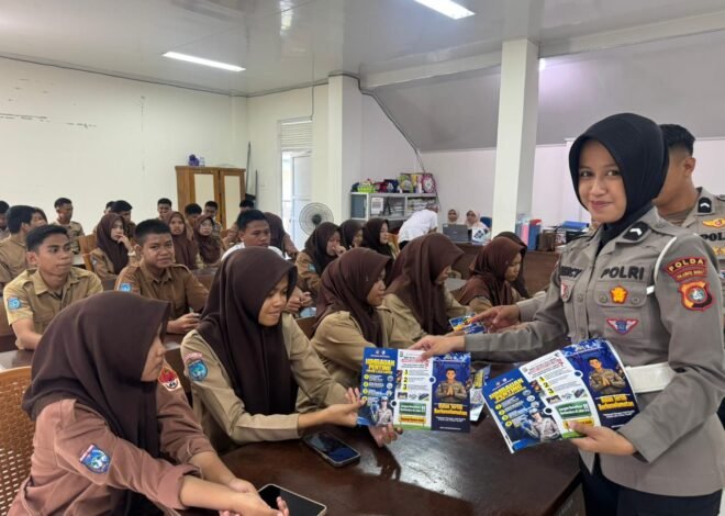 Ditlantas Polda Sulbar Sasar Pelajar, Sosialisasikan Keselamatan Berlalu Lintas di SMKN 1 Rangas