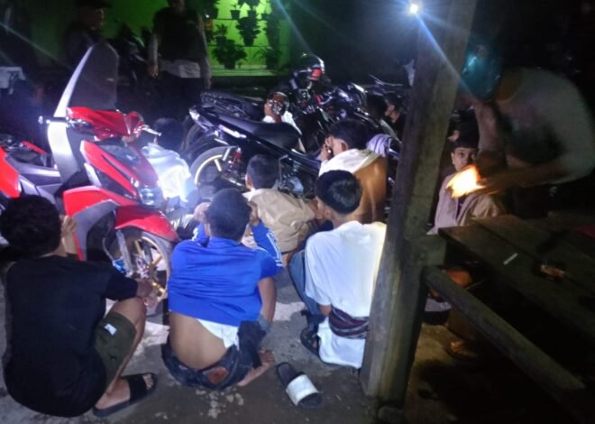 Patroli Gabungan Malam Hari Gagalkan Potensi Tawuran di Bua, Puluhan Sajam Diamankan