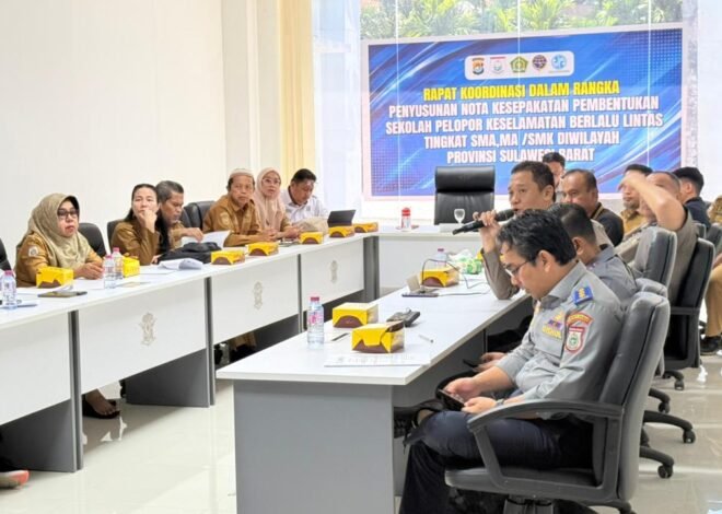 Sinergi Lintas Instansi, Ditlantas Polda Sulbar Susun Nota Kesepakatan Pembentukan Sekolah Pelopor Keselamatan Berlalu Lintas