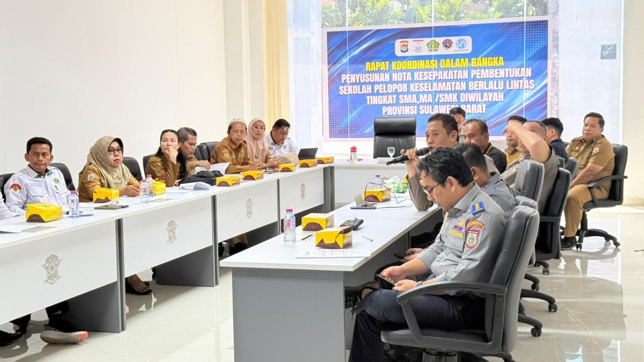 Sinergi Lintas Instansi, Ditlantas Polda Sulbar Susun Nota Kesepakatan Pembentukan Sekolah Pelopor Keselamatan Berlalu Lintas