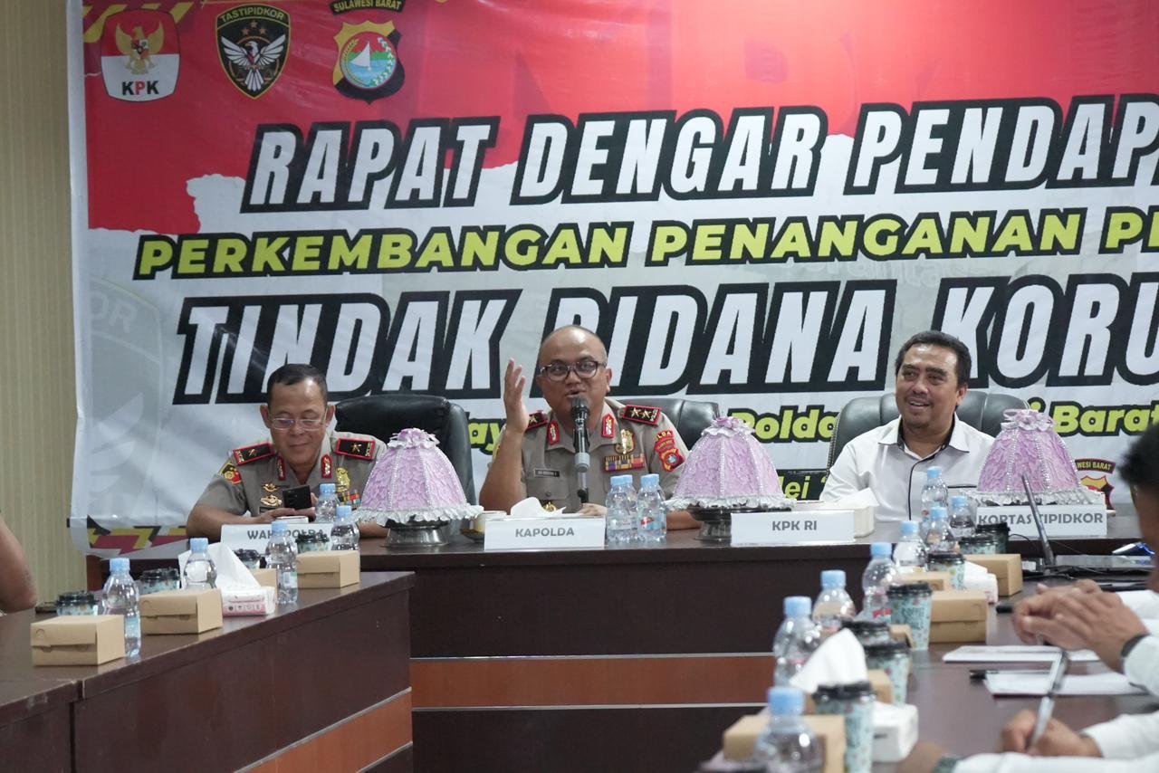 Kapolda Sulbar Pimpin Rapat Dengar Pendapat, Kupas Tuntas Penanganan Perkara Korupsi
