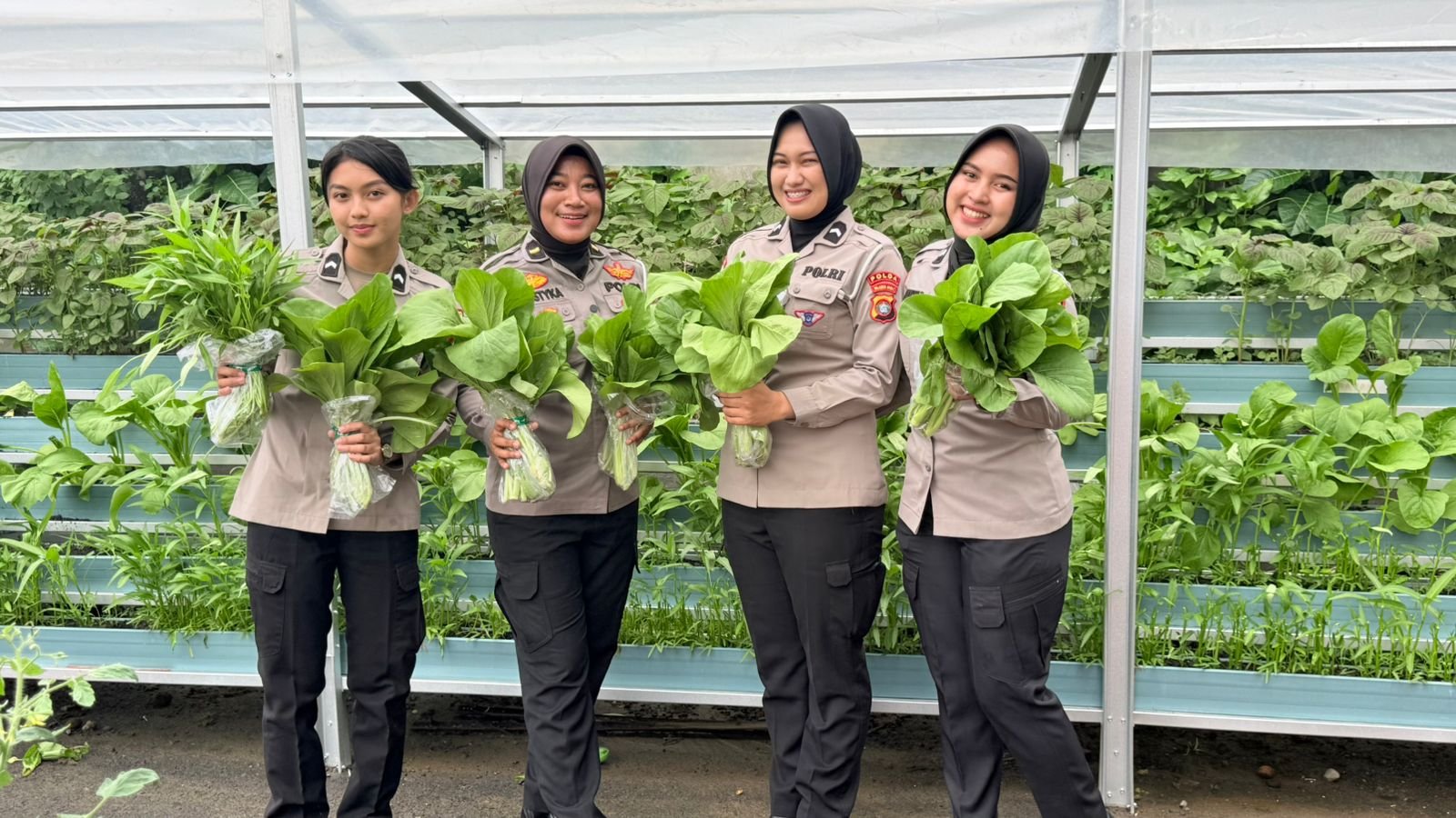 Panen Pekarangan Pangan Lestari, Ditlantas Polda Sulbar Kembali Berbagi Hasil Bagi Pengendara Tertib