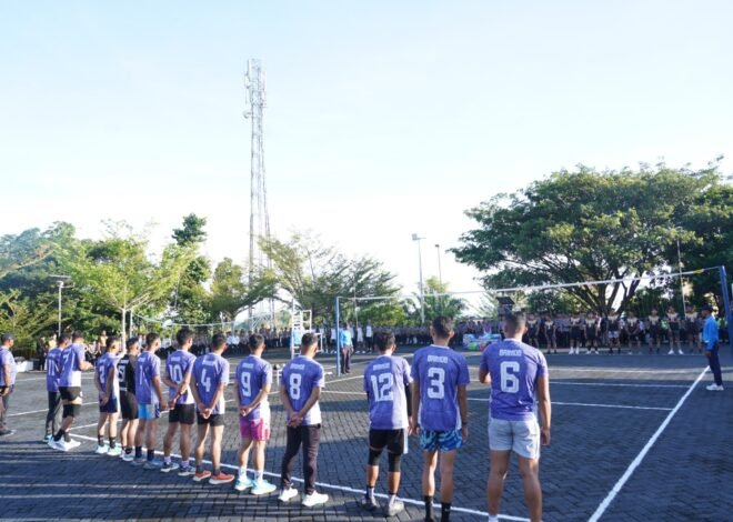 Grand Final Pertandingan Bola Voli Satker Polda Sulbar: Brimob dan Polres Mateng Beradu Sengit Rebut Gelar Juara