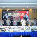 Kapolda Sulsel Pimpin Konferensi Pers, Ratusan Pelaku Kejahatan Jalanan Berhasil Diungkap