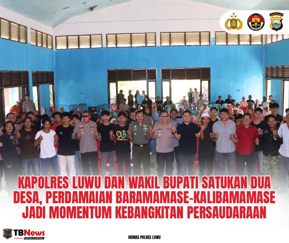 Kapolres Luwu dan Wakil Bupati Satukan Dua Desa, Perdamaian Baramamase–Kalibamamase Jadi Momentum Kebangkitan Persaudaraan