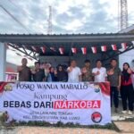 Satresnarkoba Polres Luwu Sosialisasikan Bahaya Narkoba di Desa Tangguh Bebas Narkoba Lamunre Tengah