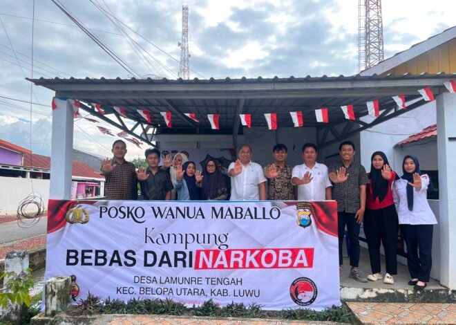 Satresnarkoba Polres Luwu Sosialisasikan Bahaya Narkoba di Desa Tangguh Bebas Narkoba Lamunre Tengah