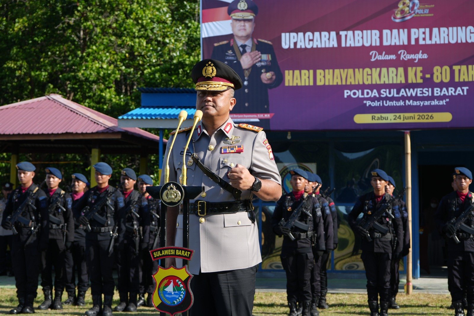 Kapolda Sulbar Pimpin Tabur Bunga di Pangkalan Polairud, Jaga Warisan Perjuangan Maritim