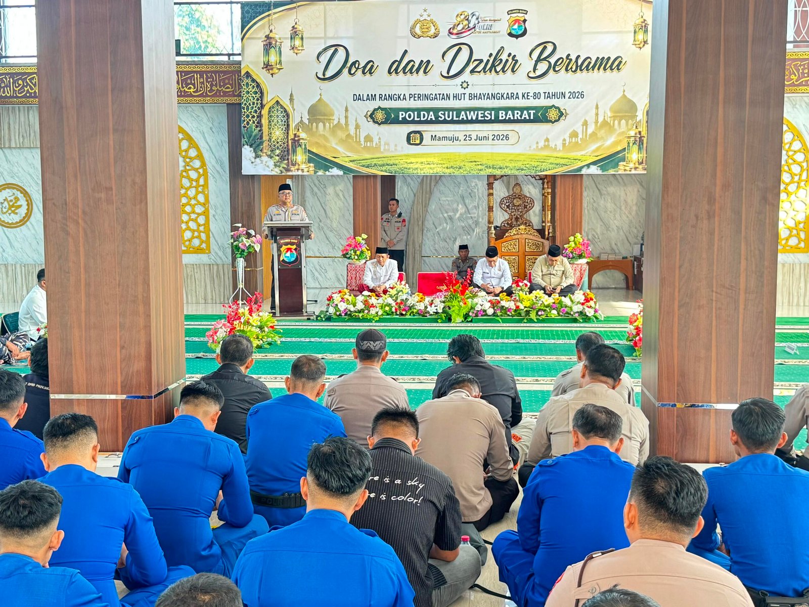 Dzikir dan Doa Bersama Warnai Peringatan Hari Bhayangkara ke-80 di Polda Sulbar