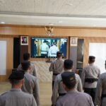 Tetap Penuh Semangat Pengabdian, Kapolda Sulbar dan PJU Ikuti Upacara Pemuliaan Nilai‑Nilai Tribrata Secara Daring