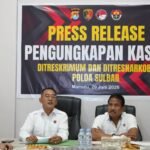 Ditreskrimum Polda Sulbar Gelar Konferensi Pers, Paparkan Pengungkapan Kasus Menonjol Periode Januari–Juni 2026