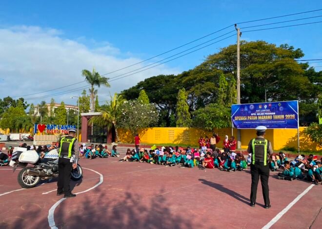 Satlantas Polres Polman Tanamkan Budaya Tertib Berlalu Lintas Sejak Dini Melalui Sosialisasi dan Safety Reading