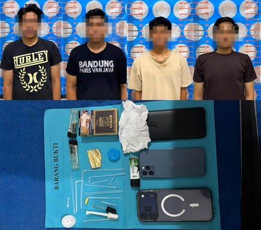Diduga Terlibat Transaksi Sabu, Empat Pemuda Diamankan Satresnarkoba Polres Majene