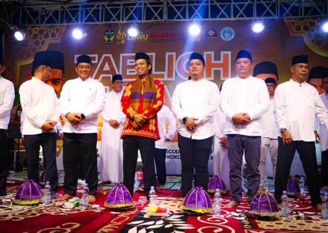 Polres Luwu Bersama TNI dan Stakeholder Sukses Kawal Tabligh Akbar Ustaz Abdul Somad pada HUT Luwu ke-67
