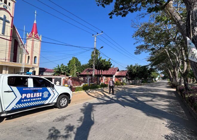 Satlantas Polres Polman Perketat Pengamanan Ibadah Minggu, Gelar Patroli Dialogis di Sejumlah Gereja