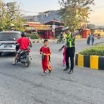 Commander Wish Pagi, Satlantas Polres Polewali Mandar Hadir Berikan Rasa Aman bagi Pengguna Jalan
