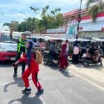 Satlantas Polres Polman Intensifkan Patroli Jam Pulang Sekolah di SMPN 3 Polewali