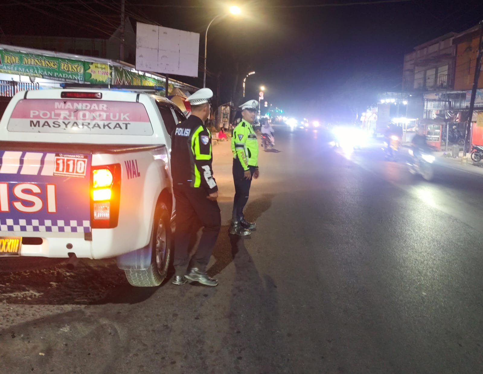 Satlantas Polres Polman Intensifkan Blue Light Patrol, Cegah Balap Liar dan Gangguan Kamtibmas