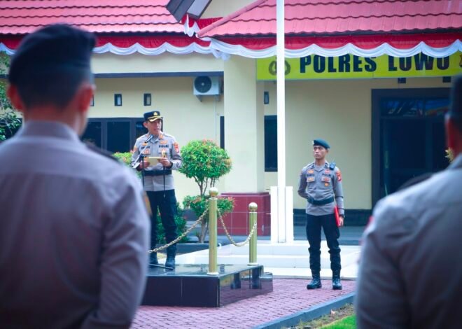 Kapolres Luwu Pimpin Upacara Kenaikan Pangkat Pengabdian, Wujud Apresiasi atas Dedikasi Personel