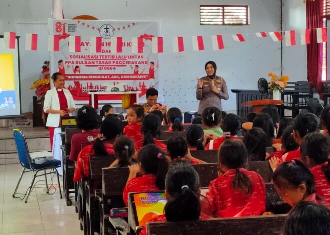 Tanamkan Tertib Berlalu Lintas Sejak Dini, Satlantas Polres Luwu Edukasi Anak dan Orang Tua di Paccerakkang