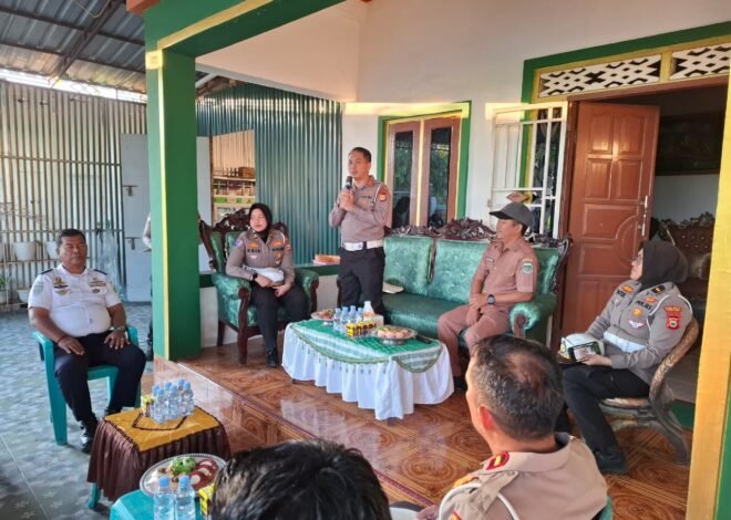 Tim Subdit Kamsel Ditlantas Polda Sulsel Lakukan Monev Kampung Tertib Lalu Lintas di Pinrang