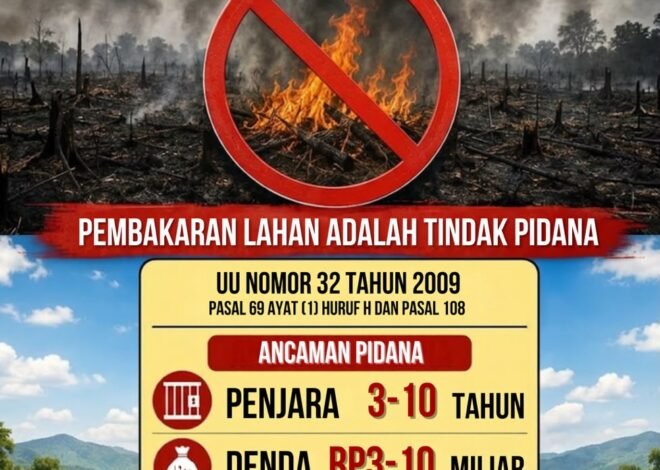 Cegah Karhutla, Kabid Humas Polda Sulbar Ingatkan Stop Bakar Lahan Awas Ancaman Pidana dan Denda Miliaran Rupiah
