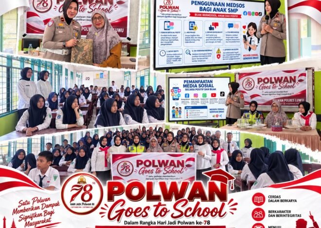 Sambut HUT ke-78 Polwan RI, Polwan Polres Luwu Hadirkan Edukasi Keselamatan dan Bijak Bermedia Sosial di Sekolah